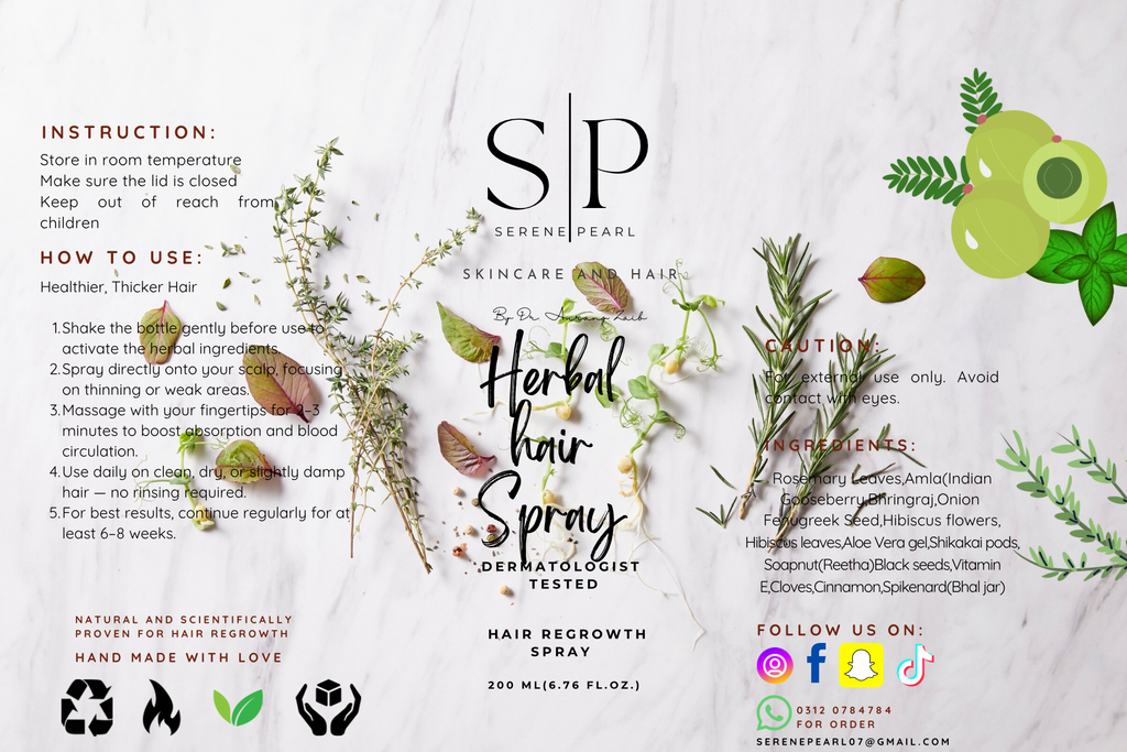 Herbal Hair Growth Spray - Stop Hair Fall |  Get Thicker Hair in 30 Days